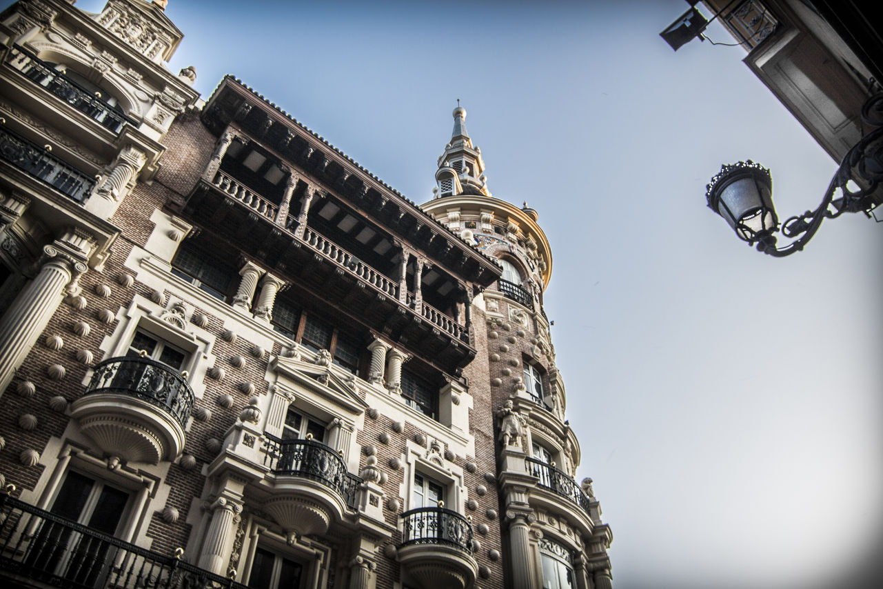 Last sun rays: Lights of Madrid's rooftops