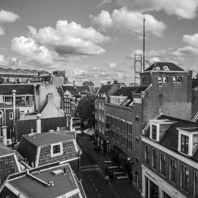 Rembrandt Garage B&W: Calm before the night storm