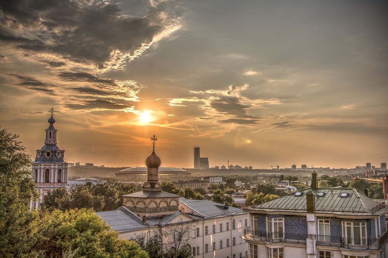 Сегодняшний закат в москве