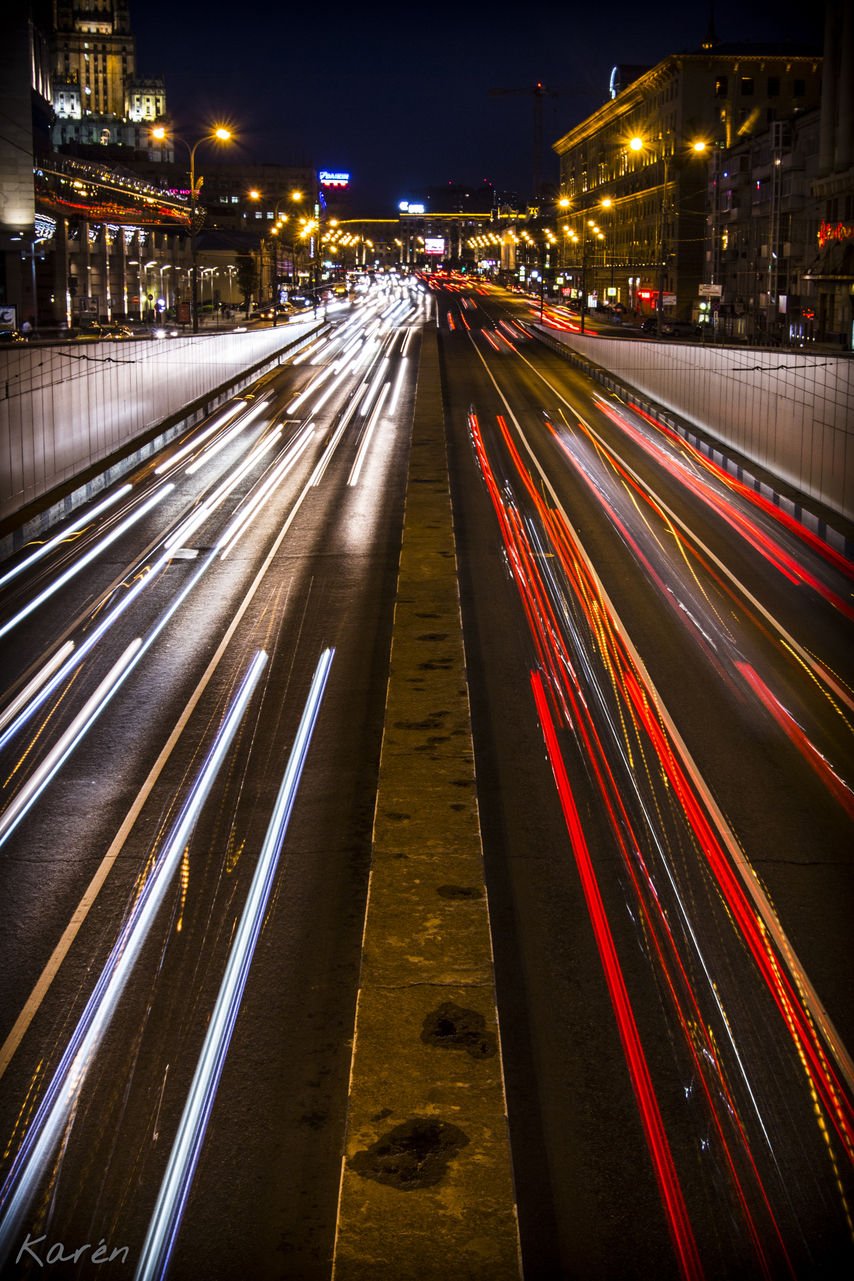 Garden Ring: Moscow evening traffic