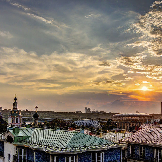 Urban sunset: Inspired by painter Aivazovsky (HDR)